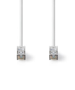 Nedis CCGP85520WT50 Cat8.1-kabel S/ftp Rj45 Rj45 5.00 M Rond Pvc Lszh Wit Polybag