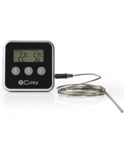Nedis KATH105BK Vleesthermometer 0 - 250 °c Digitaal Display Timer