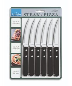 Amefa Pizza/Steak Messenset 6-delig Zwart