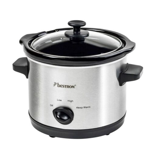 Bestron ASC150 Slowcooker 1.5L RVS/Zwart