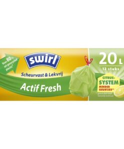 Swirl Actif Fresh Pedaalemmerzakken met Citroengeur 20L 12 Stuks