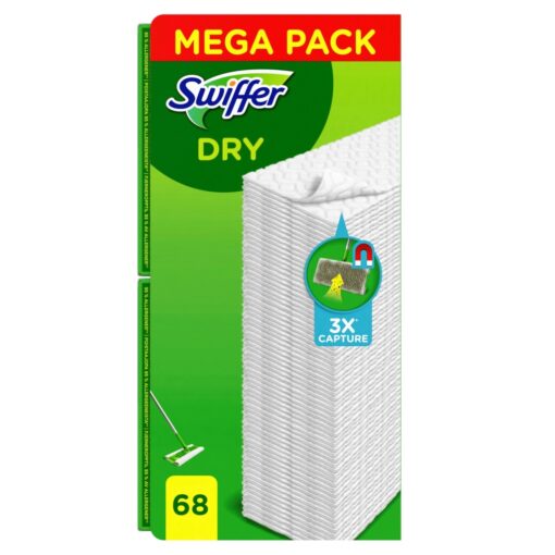 Swiffer Dry Mega Pack Magnetische Vloerdoekjes 68 Stuks