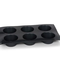 Patisse Muffinvorm 6 Vaks 29x17 cm Zwart/Siliconen