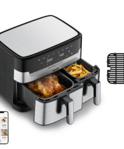 Tefal EY905D Easy Fry & Grill Dual Heteluchtfriteuse 8.3L 2700W RVS/Zwart