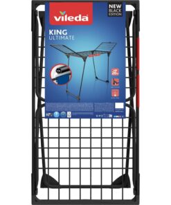 Vileda King Ultimate Droogrek + Wieltjes 20 m Drooglengte Zwart