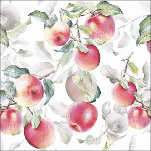 Ambiente Servetten 33x33 cm Fresh Apples Green Najaar Herfst