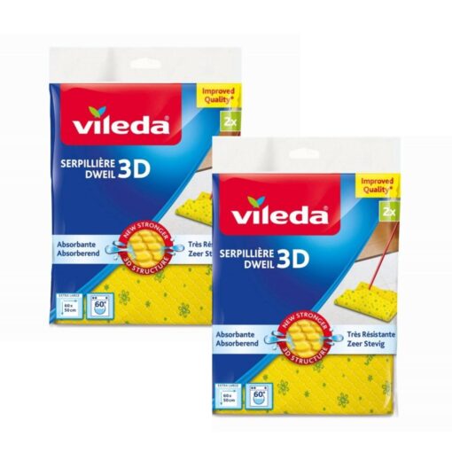 Vileda Dweil 3D Structuur 2 Stuks Geel