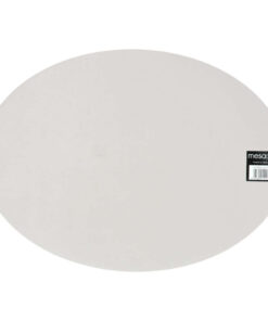 Mesapiu  Placemat Lederlook Light Grey Ovaal 45x33 Cm