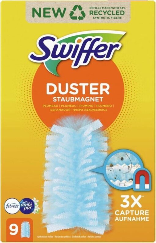 Swiffer Duster Trap & Lock-navullingen met een Geur van Ambi Pur 9 stuks