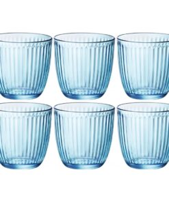 Bormioli Rocco Waterglazen 290 ml 6 Stuks Blauw/Transparant/Glas