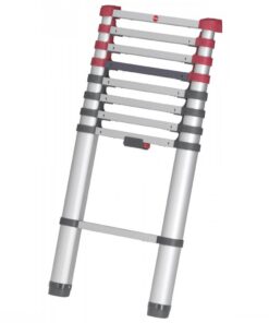 Hailo T80 Aluminium Telescoopladder 13 Treden + Stabilisatiebalk 111-380 cm