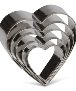 Patisse Uitsteekvormen Hart Set van 5 Stuks RVS