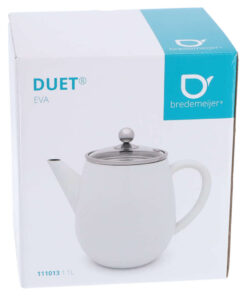 Bredemeijer Duet Eva Theepot 1.1L Wit/Glas