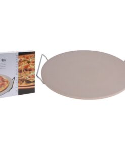 Excellent Houseware Pizzasteen 33 cm met Houder