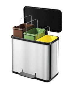 Alternative view of Hailo 0633-200 Öko Trio Plus L Pedaalemmer 3x9L RVS/Zwart