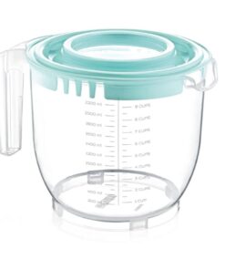 Maatbeker 2200 ml Mint/Transparant