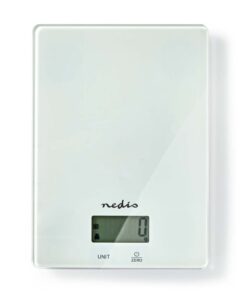 Nedis KASC610WT Keukenweegschaal Digitaal Glas / Kunststof Wit
