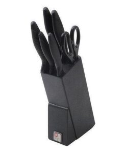 Richardson Sheffield Laser Cuisine Houten Messenblok 6-delig Zwart