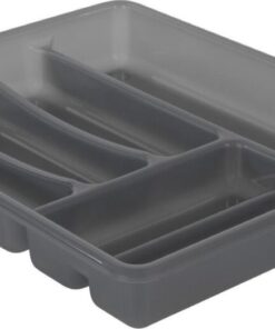 Rotho Basic Bestekbak 6 Vakken Antraciet