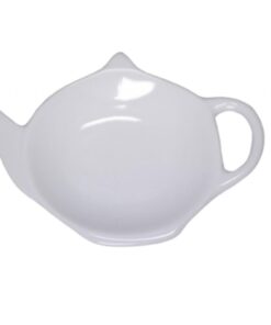 Theezakjeshouder Theepot 12 cm Keramiek/Wit