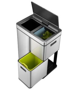 Alternative view of EKO Recycle Mirage Plus Sensor Afvalbak 30+15+15L Mat RVS