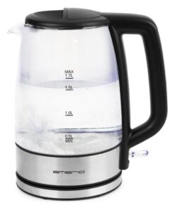 Emerio WK-130126 Glazen Waterkoker 1.7L 2200W RVS/Zwart
