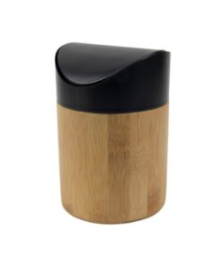 Afvalbak 1L Bamboe/Zwart