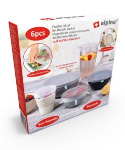 Alpina Flexibele Siliconen Deksels 6/9/11/14/16/20 cm 6 Stuks