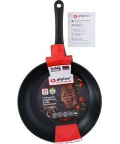 Alpina Koekenpan 24 cm Zwart