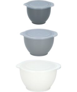 Alpina Mengkommen met Deksel 1.2-3.4L 3 Stuks Grijs/Wit