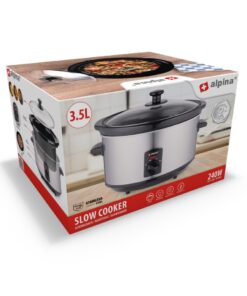 Alpina Slowcooker 3.5L 240W RVS/Zwart