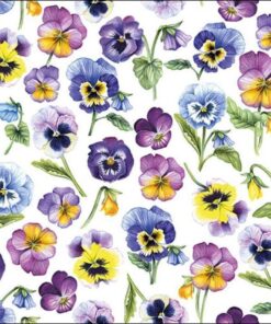 Ambiente Servetten 33x33 cm Pansy all over Voorjaar Lente