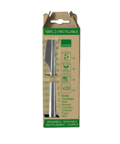 Amefa Leaves Wegwerp Tafelmessen 20 Stuks