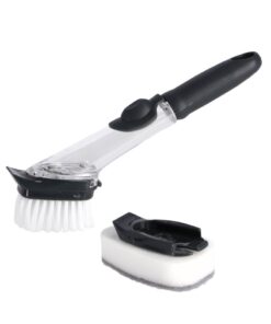 Alternative view of Aqua Laser Afwasborstel met Dispenser + Schuurspons Zwart/Wit