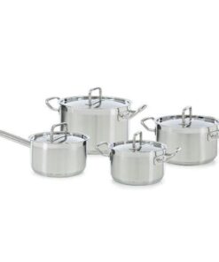 BK Precision Pannenset 4-delig RVS/Glas/Zilver