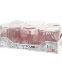 Alternative view of Bormioli Rocco Waterglazen 290 ml 6 Stuks Roze/Transparant/Glas