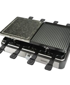 Bourgini Gourmet Raclette Stone Grill Plus Zwart/RVS