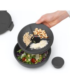 Alternative view of Brabantia Make & Take Salade Lunchkom 1.3L Donkergrijs