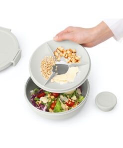 Alternative view of Brabantia Make & Take Salade Lunchkom 1.3L Lichtgrijs