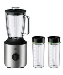Braun JB3272SI PowerBlend 3 Blender 1.5L + 2 Bekers Zwart/RVS