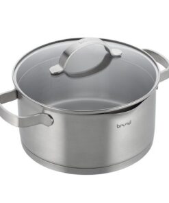 Brund Kookpan met Glazen Deksel 4L RVS