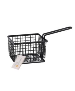 Alternative view of CosyandTrendy Frietmandje 12x10x8.5 cm Zwart/Draadstaal