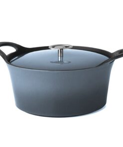 Cuisinox Volcan Gietijzeren Braadpan 24 cm 3.4L Denim Blue/Geëmailleerd