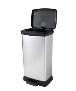 Curver Decobin Duo Pedaalemmer 23L+23L Zilver Metallic