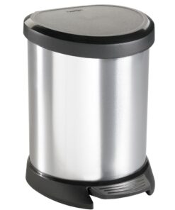 Curver Decobin Ovalen Pedaalemmer 5L Zilver/Zwart