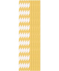 Duni Papieren Rietjes 25 Stuks Goud/Wit