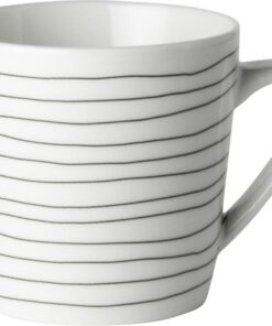 Dutch Rose Loft Zwart-Wit Koffiemok Zwarte Strepen 20 cl