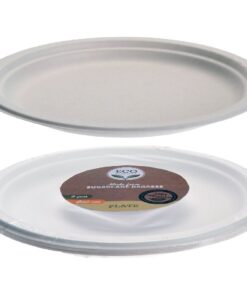 ECO Bordjes 22 cm 8 Stuks Wit