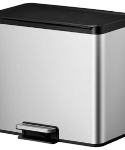 EKO Essential Recycling Pedaalemmer 2x15L Mat RVS