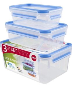 Alternative view of Emsa 508566 Clip & Close Vershouddozen 0.55L/1L/2.3L 3 Stuks Blauw